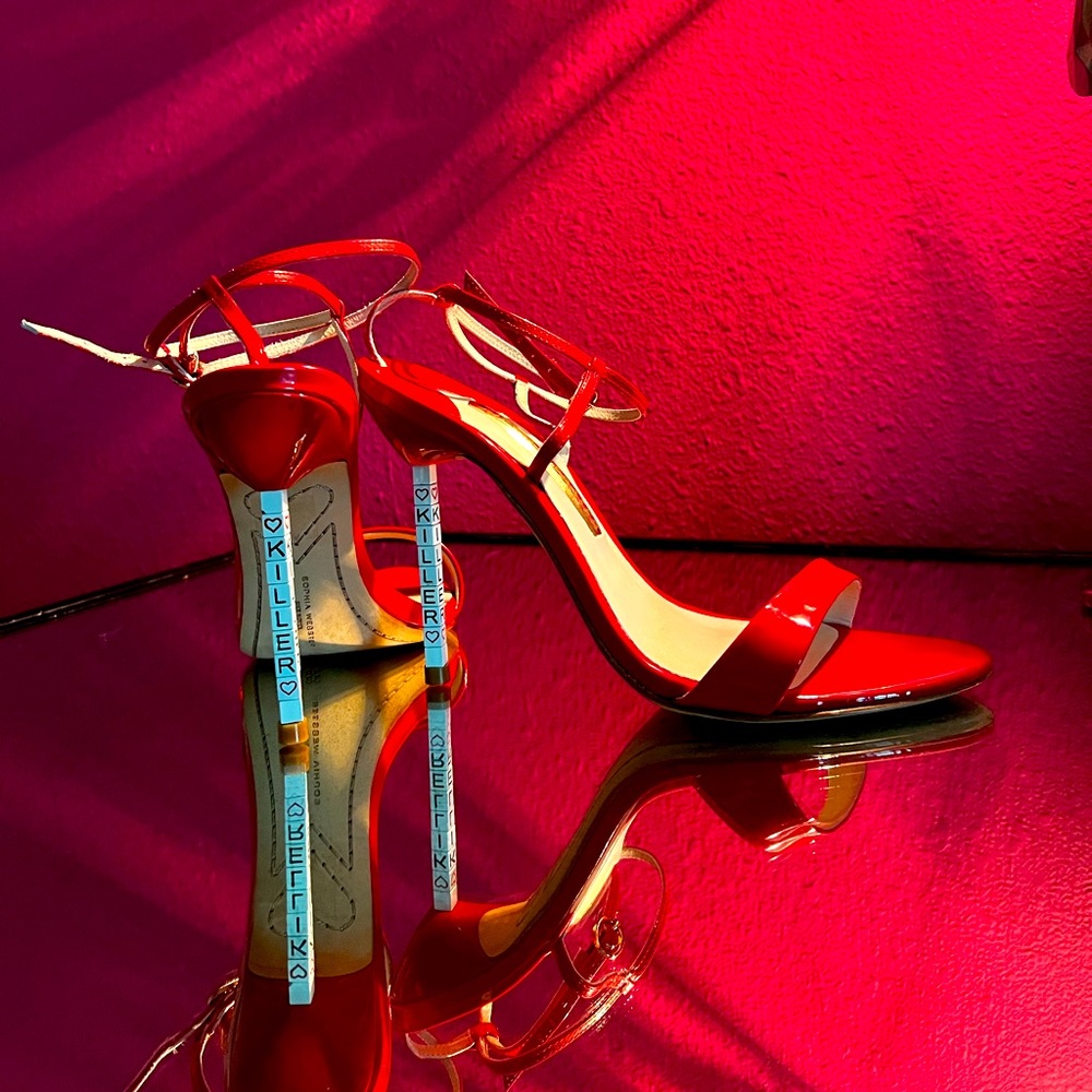 Sophia Webster Lollipop Red Killer Strappy Sandals